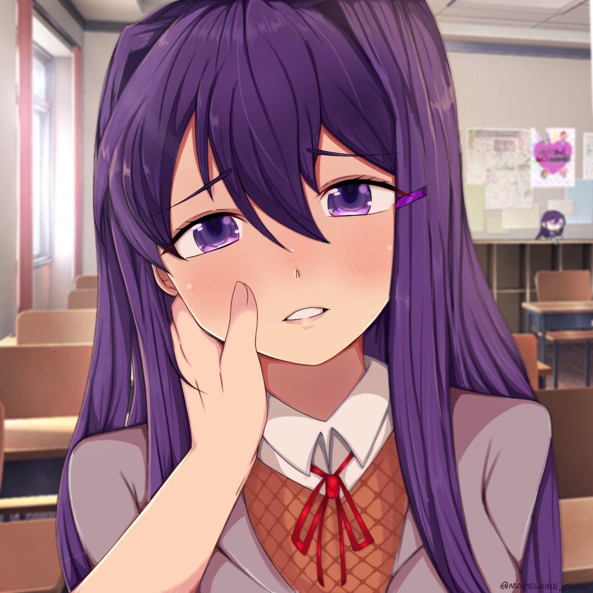 madelaine_chan_'s tweet photo. Both sides of Yuri #DDLC #DokiDokiLiteratureClub #yuri #ddlcyuri https://t.co/mluweZbK4H