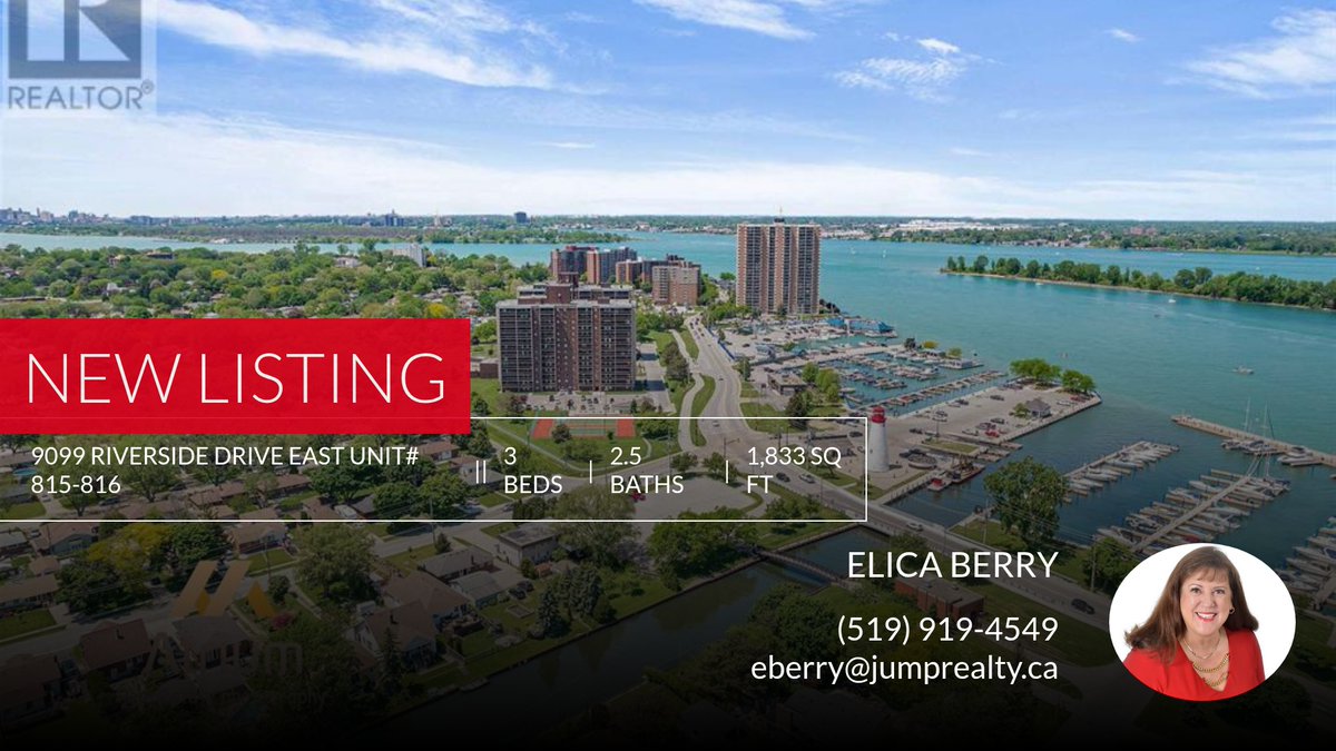 BerryElica's tweet image. 📍 New Listing 📍 Take a look at this fantastic new property that just hit the market located at 9099 Riverside Drive East Unit# 815-816 in Windsor. Reach out here or at (519) 919-4549 for more information

Elica Berry... homeforsale.at/9099_RIVERSIDE…