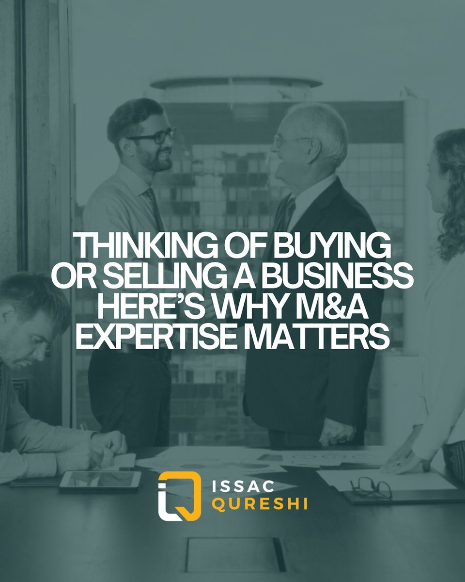 IssacQureshi's tweet image. Navigating a merger or acquisition can be a game-changer for your business growth
Reach out and get expert M&A advice tailored to your vision today
.
#MergersAndAcquisitions #BusinessGrowth