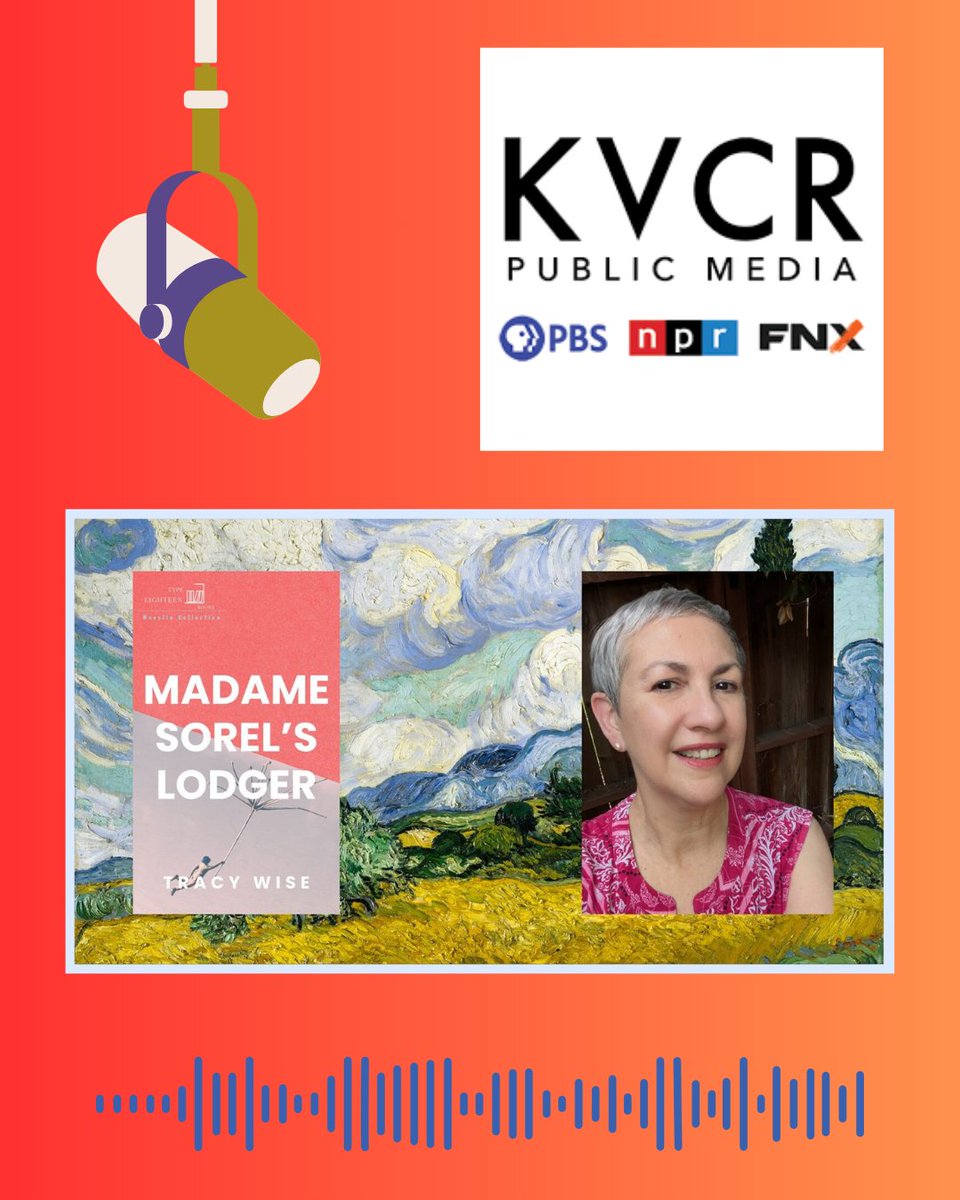 TypeEighteenBks's tweet image. Is MADAME SOREL'S LODGER about the artist Vincent Van Gogh, or isn't it? This question and much more are addressed in this fabulous interview with Tracy Wise and KVCR host David Fleming. Have a listen!
kvcrnews.org/show/kvc-arts/…
#npr #authorinterview #authorlife #writerscommunity