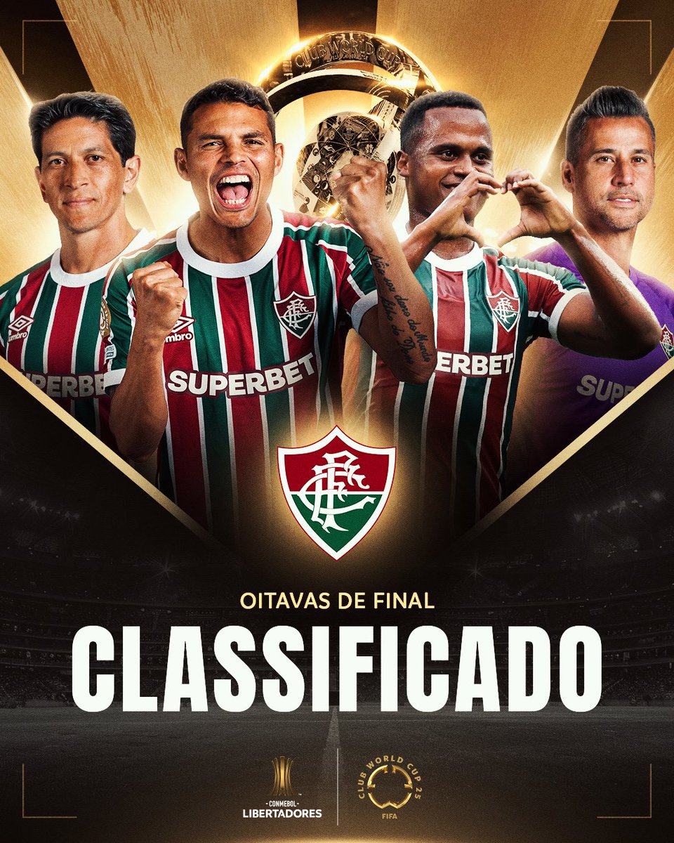 CONMEBOL Libertadores (@libertadoresbr) on Twitter photo ✅🇭🇺 Classifica o <a href="/FluminenseFC/">Fluminense F.C.</a>! O futebol brasileiro está completo nas Oitavas da <a href="/FIFACWC/">FIFA Club World Cup</a>.
⭐️ Mais um campeão da CONMEBOL #Libertadores! ✅🇭🇺 Classifica o <a href="/FluminenseFC/">Fluminense F.C.</a>! O futebol brasileiro está completo nas Oitavas da <a href="/FIFACWC/">FIFA Club World Cup</a>.
⭐️ Mais um campeão da CONMEBOL #Libertadores!
