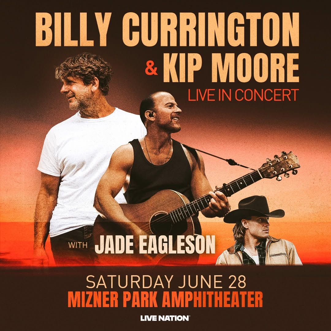 Get ready, Boca! Billy Currington &amp; Kip Moore bring the country heat to Mizner Park on Sat, June 28! 📷 Doors at 6 PM. Show starts at 7 PM.  Tickets at ticketmaster.com/billy.../event… #LiveMusic #MiznerNights