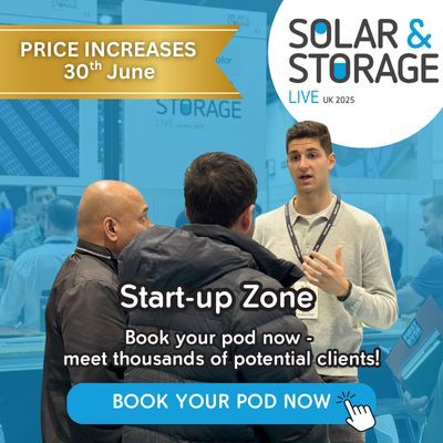 Startups in Solar &amp; Energy Storage – Don’t Miss This!

Join the Start-ups Zone at Solar &amp; Storage Live UK 2025.

 Prices go up after 30 June – lock in your spot now to take advantage of our exclusive early offer! buff.ly/uAK5xzw

#SolarStorageLive