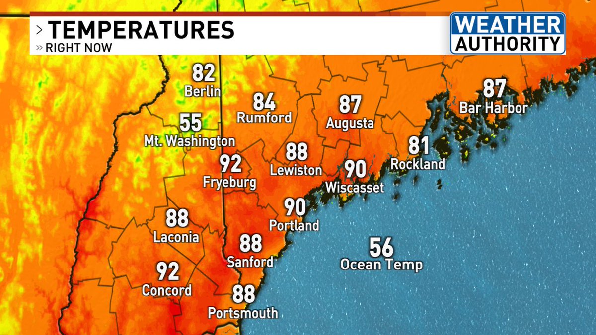 Here is a look at your 5 o'clock local temperatures! #mewx