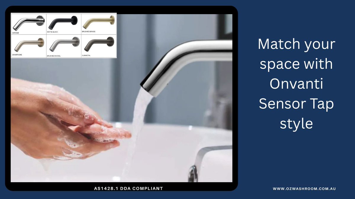 ozwashroom's tweet image. Onvanti Automatic Sensor Tap – a sleek, hands-free solution for commercial bathrooms. Wall-mounted with mains or battery power for flexible installation.
buff.ly/cCK8fn5 
#Sensortap #commercialwatertap #watertap #Onvanti