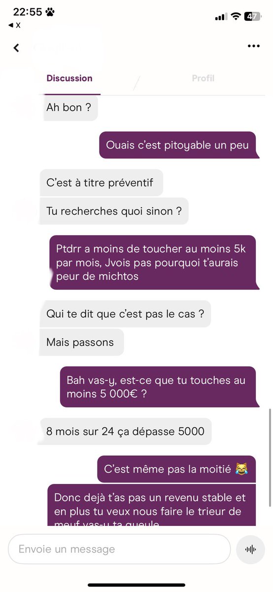 Les hommes ont peur de tomber sur des michtos qui vont les déposséder d’un argent qu’ils n’ont PAS, n° 918390183 :