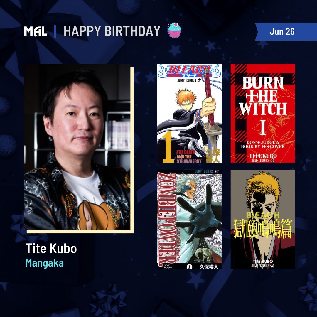 Happy birthday to Tite Kubo! 🎂

Full profile: listani.me/KuboTite