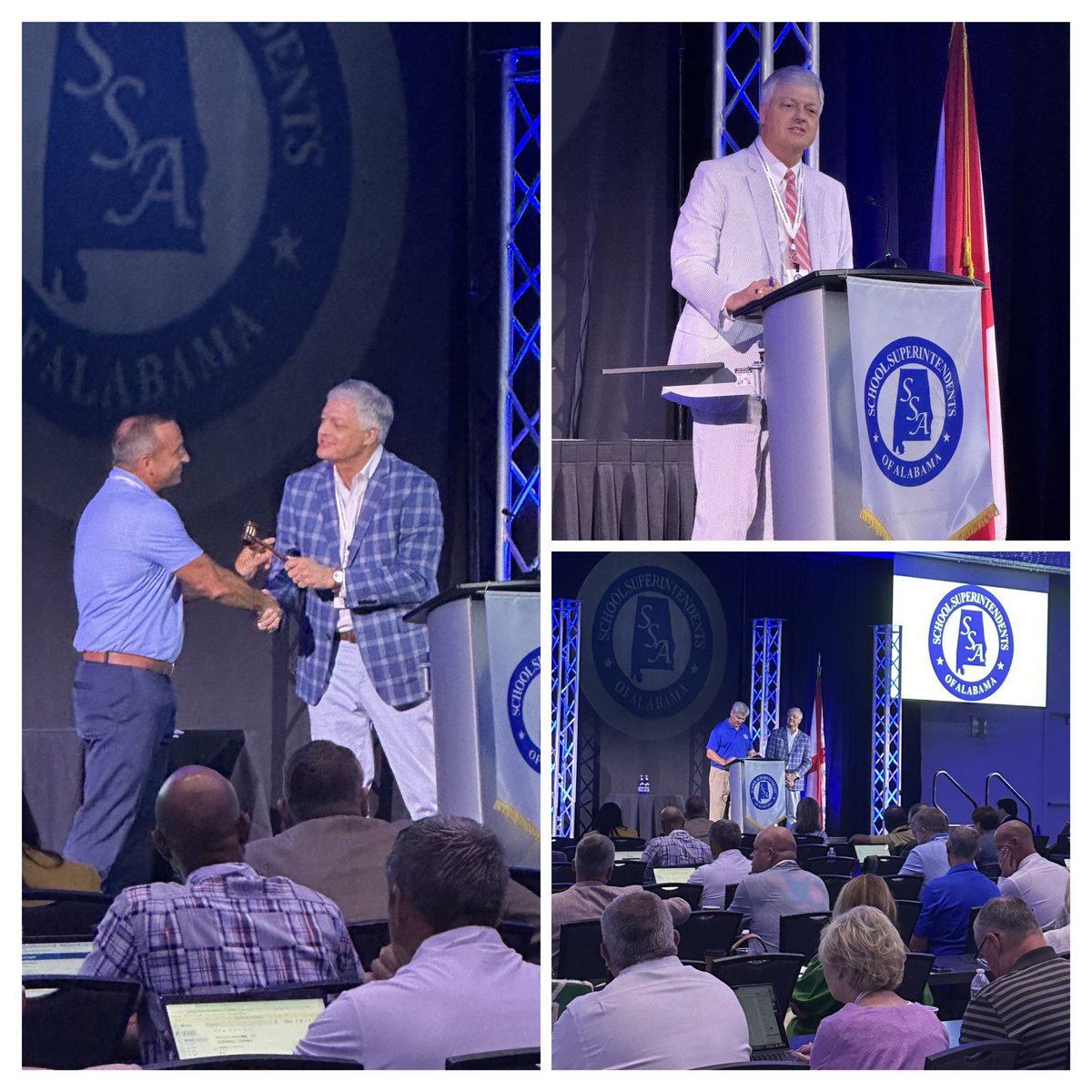 AlabasterSupt's tweet image. 🎉 Honored to conclude my term as President of the @SSA_Supers at this year’s SSA Summer Conference. Grateful for the chance to serve, grow advocacy, and build partnerships for Alabama’s schools. Thank you, SSA—the work continues! #SSA2025 #PublicEducation