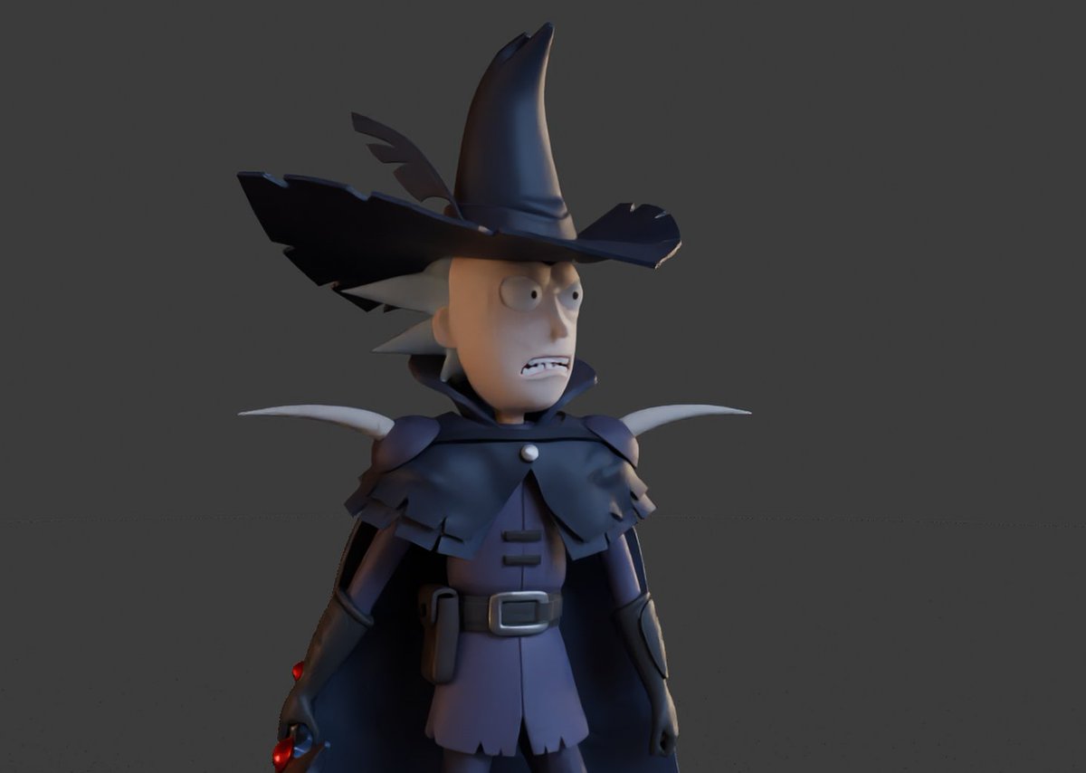3dmpro's tweet photo. Revisiting #RickanMorty #CrowRick #3dprintable developed in #blender , prepping an update for posting on #crealitycloud and #Cgtrader https://t.co/ymlWrt5Ap1