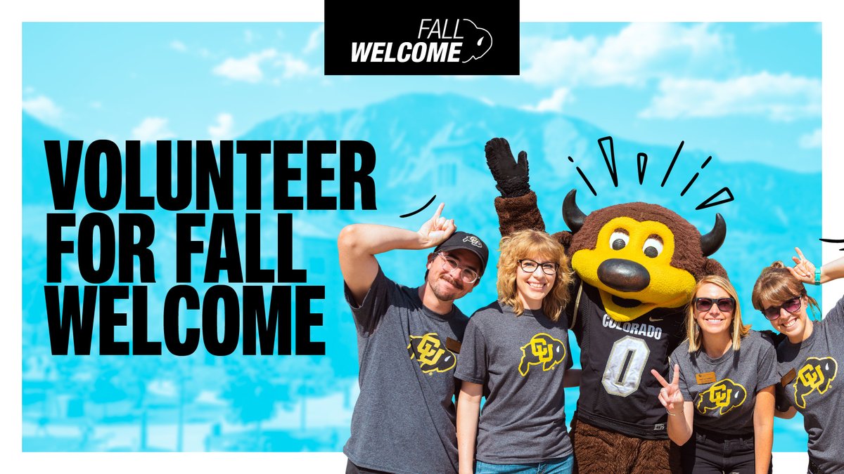 CUBoulderLife's tweet image. 💛 Move-In and Fall Welcome is back and we need your help again! This is the official welcome to campus for new students as well as a welcome back to campus for all of our continuing students.
🖤 Sign up here: bit.ly/43Xk0KM