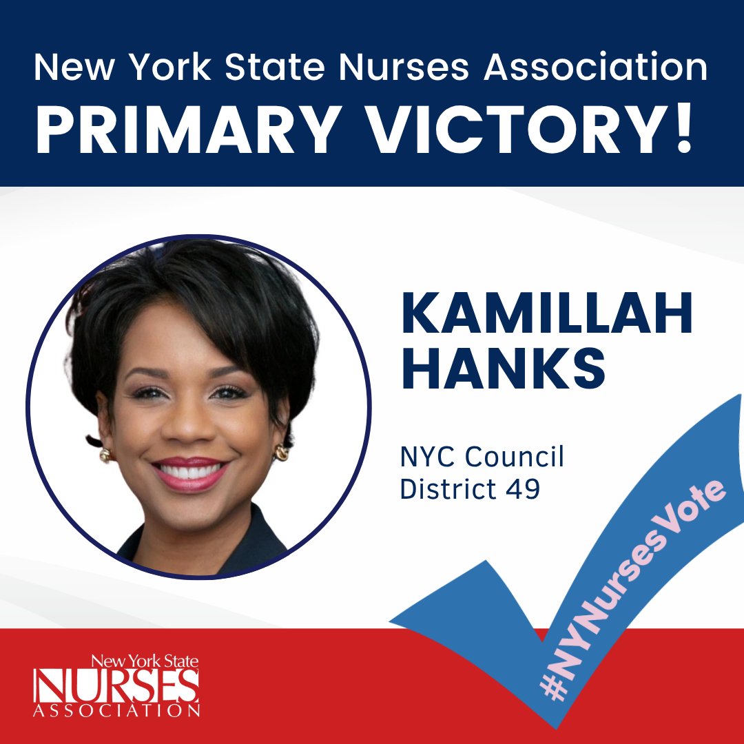 Congratulations <a href="/KamillahMHanks/">Kamillah M. Hanks</a> on your primary win for NYC Council District 49!