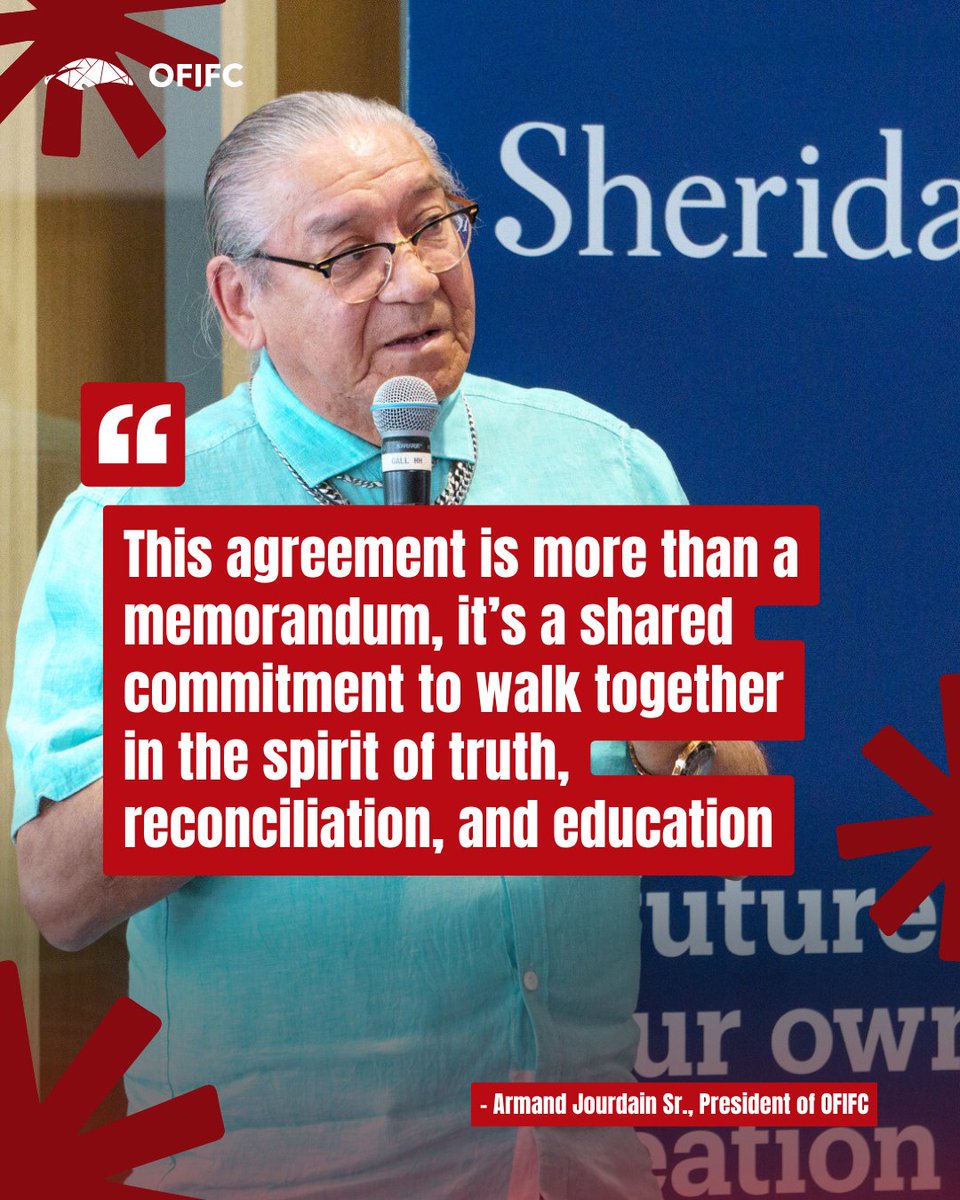 OFIFC (@theofifc) on Twitter photo ✍️ New partnership, shared purpose. Marking Indigenous History Month, the OFIFC and
<a href="/sheridancollege/">sheridancollege</a>
signed a new MOU to advance Indigenous education, strengthen relationships, and create more opportunities for urban Indigenous learners. Announced at Sheridan’s Hazel McCallion ✍️ New partnership, shared purpose. Marking Indigenous History Month, the OFIFC and
<a href="/sheridancollege/">sheridancollege</a>
signed a new MOU to advance Indigenous education, strengthen relationships, and create more opportunities for urban Indigenous learners. Announced at Sheridan’s Hazel McCallion