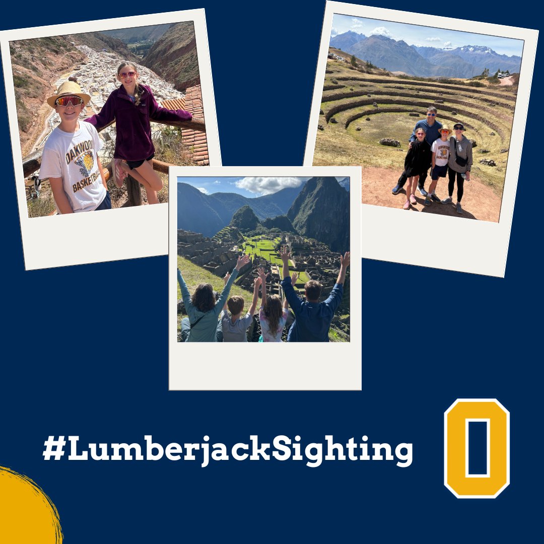 Today's #LumberjackSighting takes us to Peru with the Winner family! 🇵🇪✈️ From exploring the breathtaking ruins of Machu Picchu to discovering the agricultural terraces of Moray, their summer adventure was nothing short of amazing.
Keep exploring, Lumberjacks! 🌍✨ 

#OneOakwood