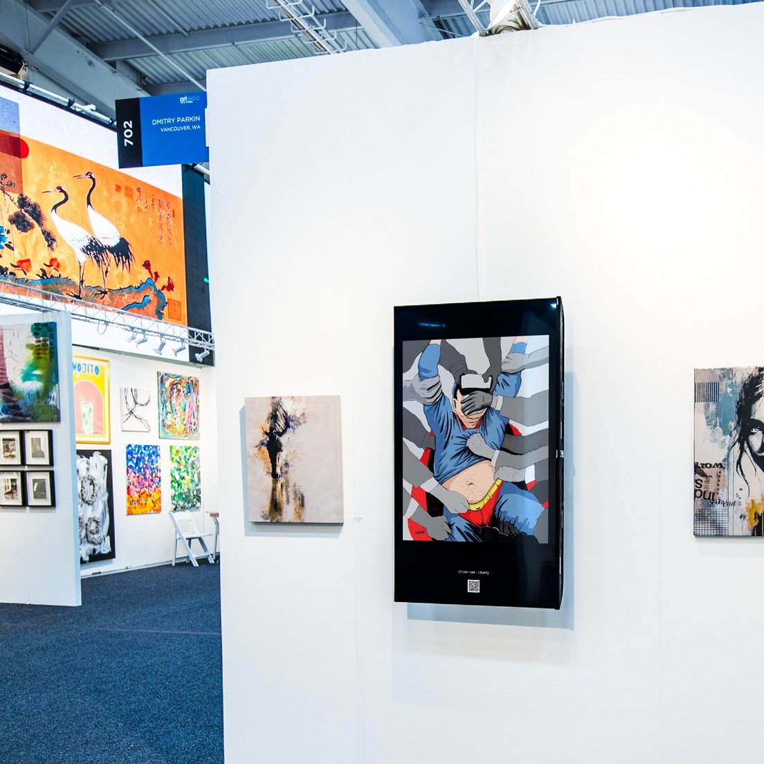 Liberty

Ink on paper, digital colours. Physically it's actually pretty small but it still got featured at this year's ArtExpo New York.
Available as editions at <a href="/objktcom/">objkt.com</a>