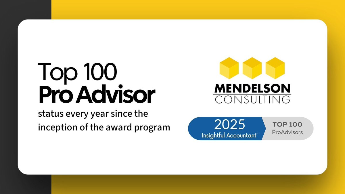 MENDELS0N's tweet image. 🎉 12 years as a #Top100ProAdvisor!
Congrats to Mario and the Mendelson team for continued excellence.
Read more: mendelsonconsulting.com/mario-nowogrod…  
#Top100ProAdvisor #QuickBooksExperts #SMB #SmallBiz