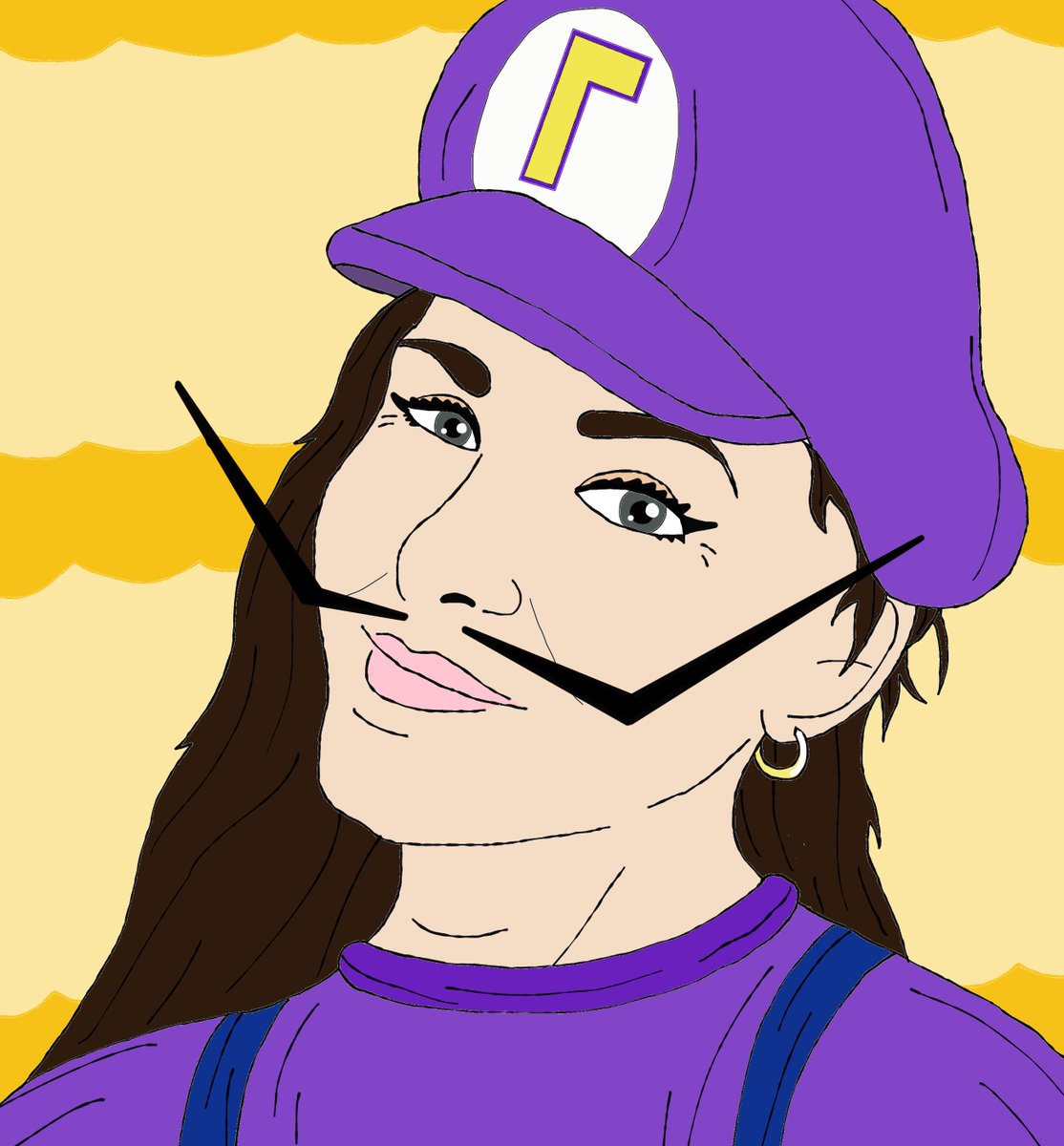 So have done a Cover Art of a Post from <a href="/SavilleVoices/">Amy Saville</a> when she has a charming smile😊 but i replace her normal clothes with Waluigi's Outfit and Hat because why not?💜
#CoverArt #CharmingSmile #Waluigi