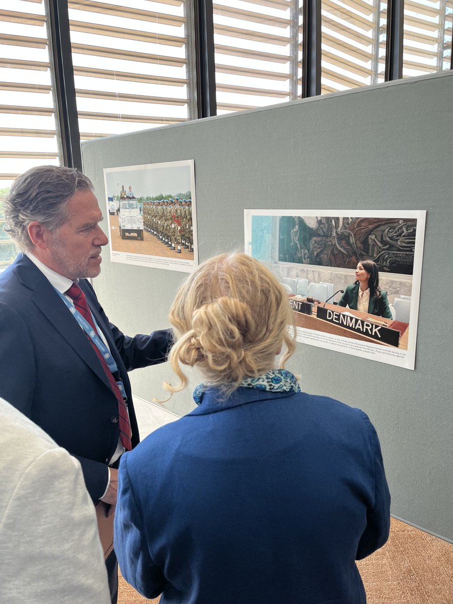 DKUNmisgva's tweet image. UNOG exhibition “Not a Woman’s Job?” celebrates women from across the world leading in multilateralism and diplomacy. Featuring inspiring DK diplomats 🇩🇰former UNSR Ellen Margrethe Løj & current UN Ambassador representing DK in the UNSC, Christina Markus Lassen