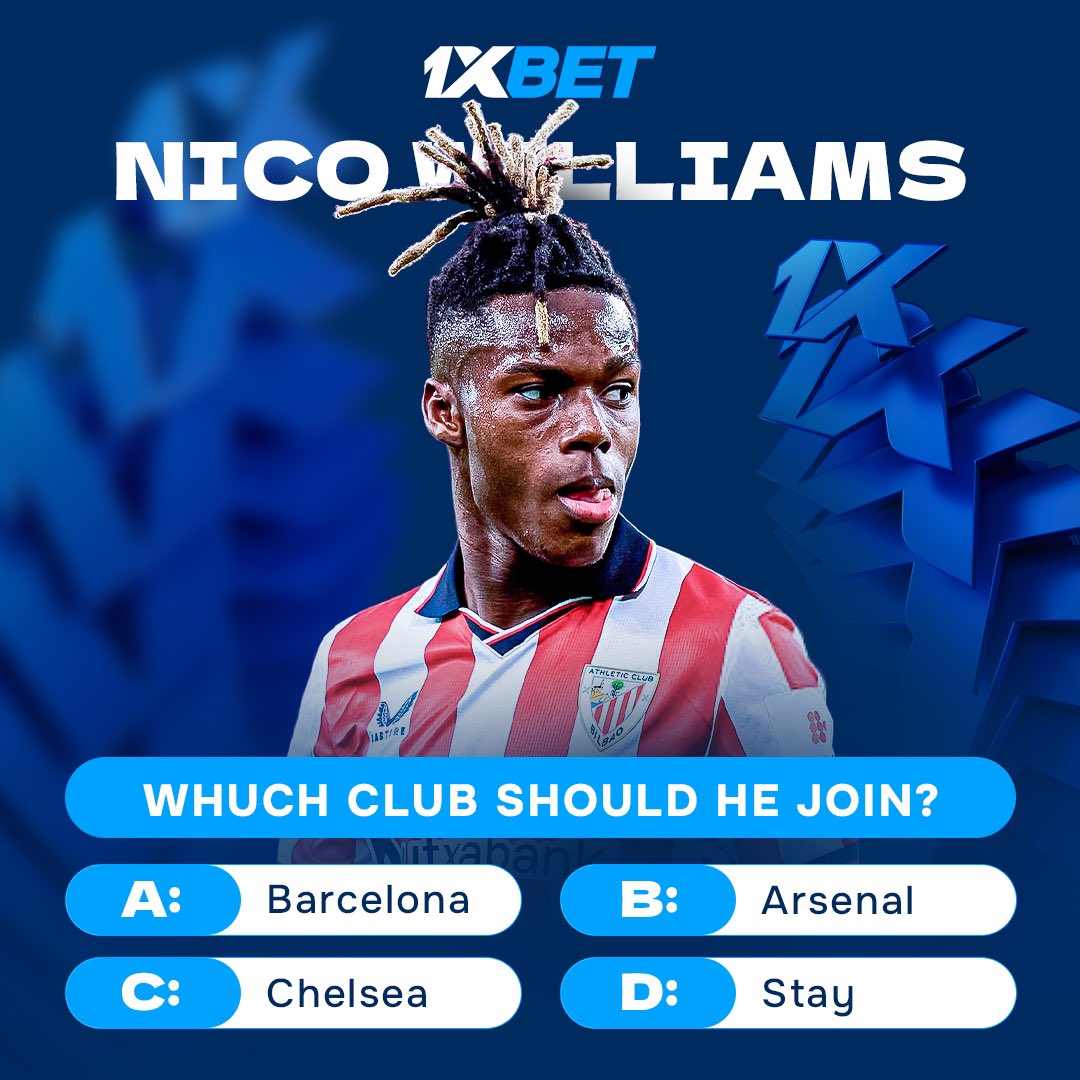 1xBet_Eng's tweet photo. Nico need to make a right choice 

Which club will fit him better? 🤔

Bet here ➡️ https://t.co/vSQ2l3nXdh https://t.co/H6NESLEmzq