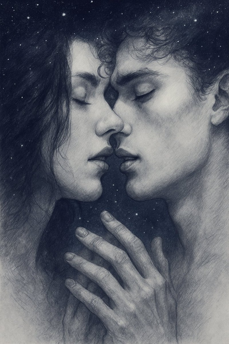 I’d be the wind
that undresses yr silence
a leaf falling deep into
yr autumn fire

Let my hands wander
ink-stained—trembling
across the enigma of yr sighs

If thats not enough
I’ll vanish into breath
loving you weightless
beneath a starscape
where even the dark aches
to touch you