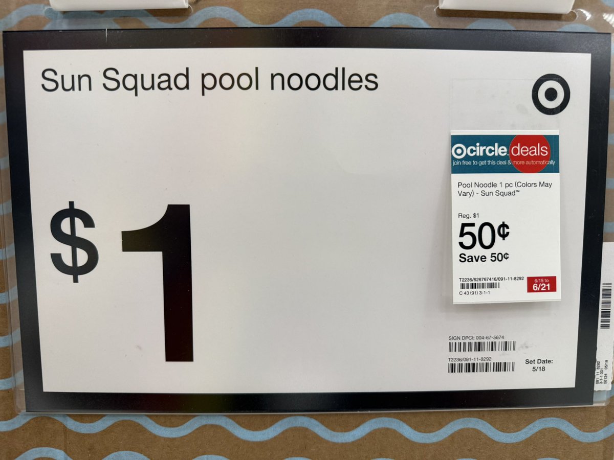 goliathfreak's tweet photo. @thiscruiselife Correction: they’re on sale right now at Target! Celebration Key, here we come with noodles in-tow! 😂🤣 https://t.co/sKlwJ9qzeX