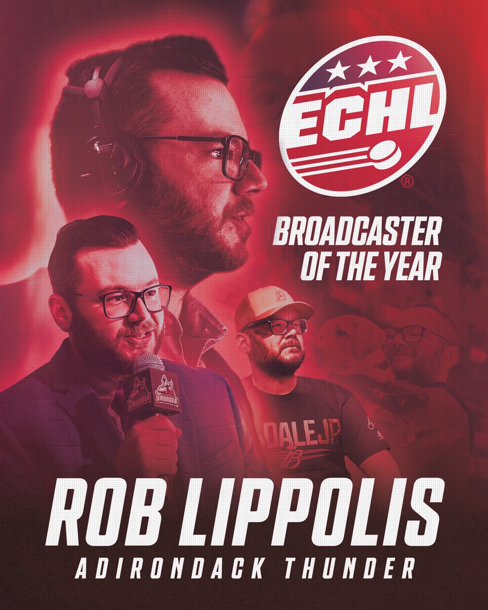 Your 2024-25 <a href="/ECHL/">ECHL</a> Broadcaster of the Year: Rob Lippolis! 🎙️