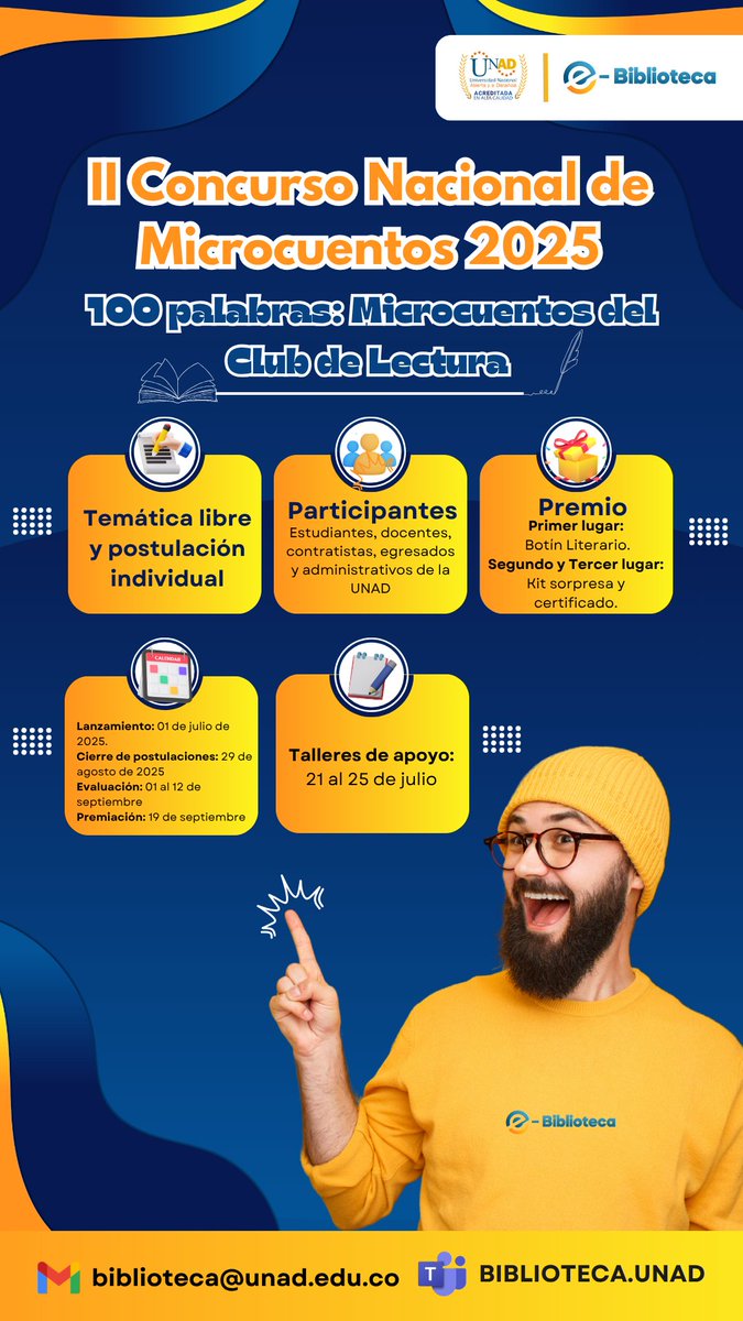 e-Biblioteca: II Concurso Nacional de Microcuentos 2025📷 ¡Muy pronto, gran lanzamiento!📷📷