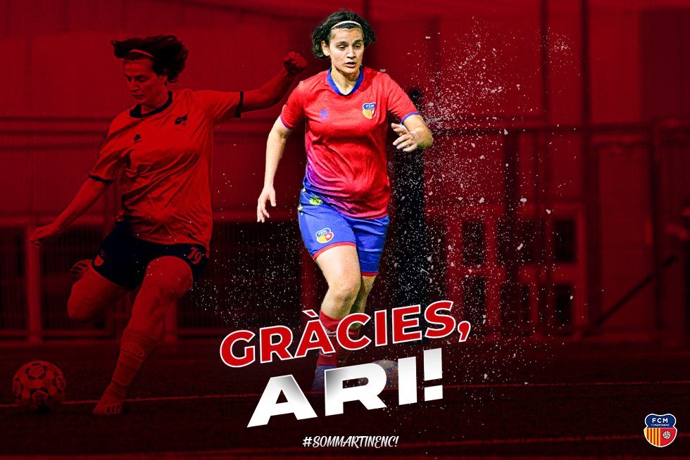⚽ Ariadna Antón deixa de ser jugadora del #FCMartinenc.

🎖 2 temporades
🎽 53 partits oficials
⚽ 2 gols

❤️ Gràcies, Ari!

#SomMartinenc #futfem