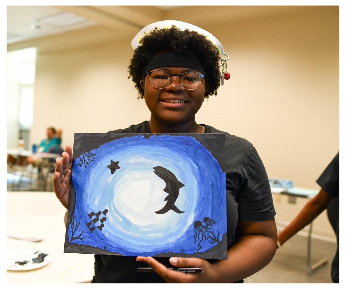 MrsOArtStudio's tweet image. So much talent! I had the best time working with the CMS middle schoolers to wrap up their "Beneath the Waves" art project. It was such a joy to reconnect with my former students! @CuCPS #wearecucps