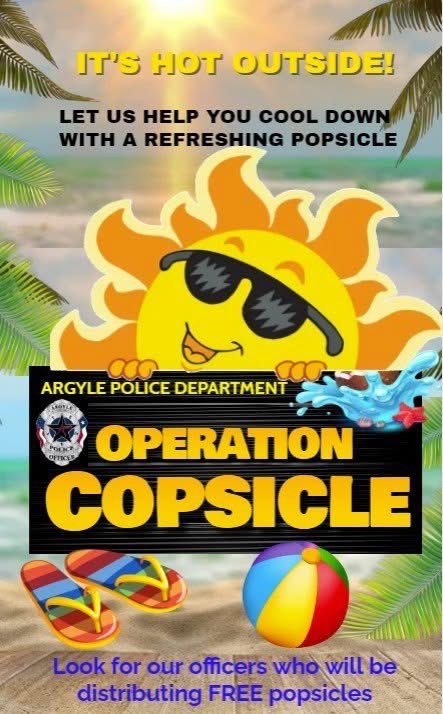 It's summer again, so that means it's time for #operationcopsicle.  

Keep your eyes on this feed to see which day next week we'll be out delivering cool refreshment.   

#summer
#ArgyleProud
#popsicles
#StayCoolWithUs
<a href="/TownofArgyle/">Town of Argyle</a>