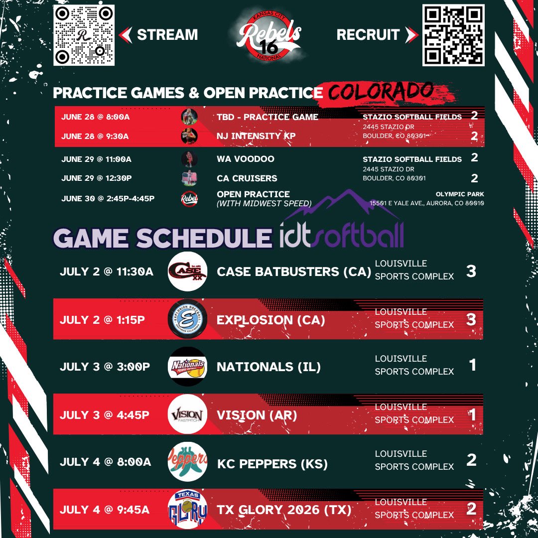 Emmaday2026's tweet photo. Playing in the IDT tournament in Colorado next week. Practice games and an open practice before the tournament begins. Come out and watch!! 
@Rebels_2026_27 @RebelsOlsen https://t.co/S31WmcfnoS