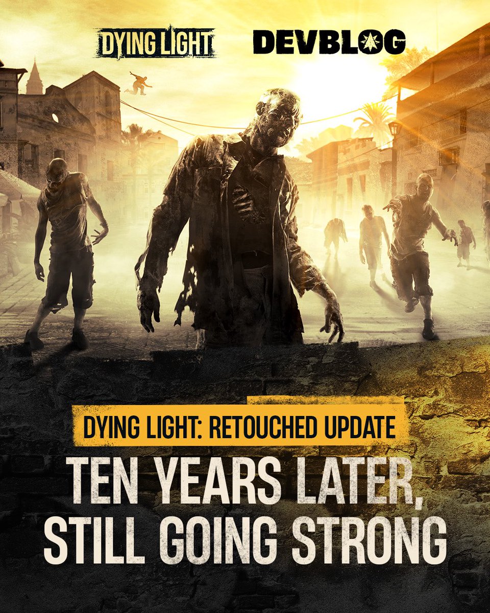 Dying Light recibirá una mejora gráfica gratuita llamada Dying Light: Rotouched el 26 de Junio de este año.

Un remaster grafico gratuito para este juego es impresionante.

dyinglightgame.com/news/ten-years…