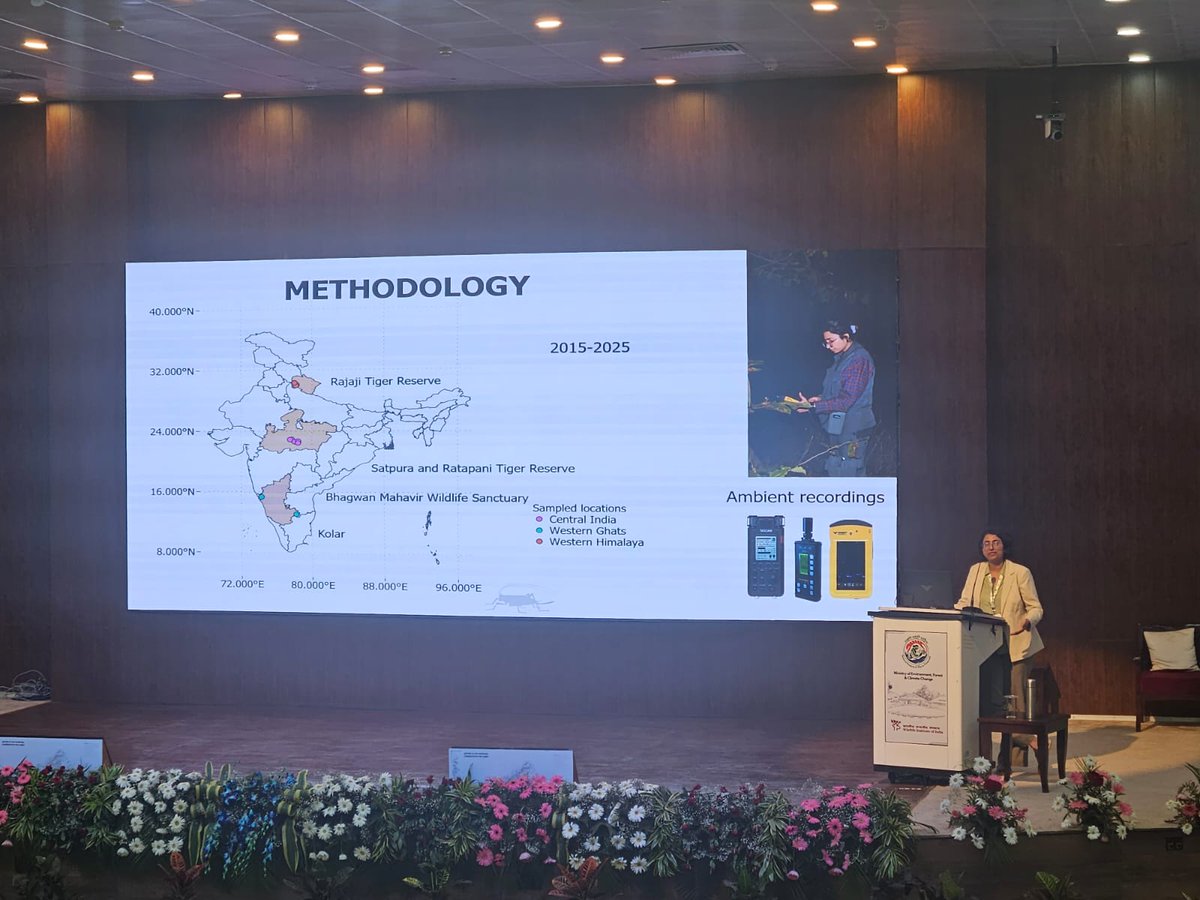 Parallel Session 1

Karuna Gupta studies the concept of biophony by developing a mechanism for automation detection and classification of insect calls in India. She explored the variation in soundscapes of Central India, Western Ghats and the Western Himalayas.
<a href="/runa_gupta/">Karuna</a>