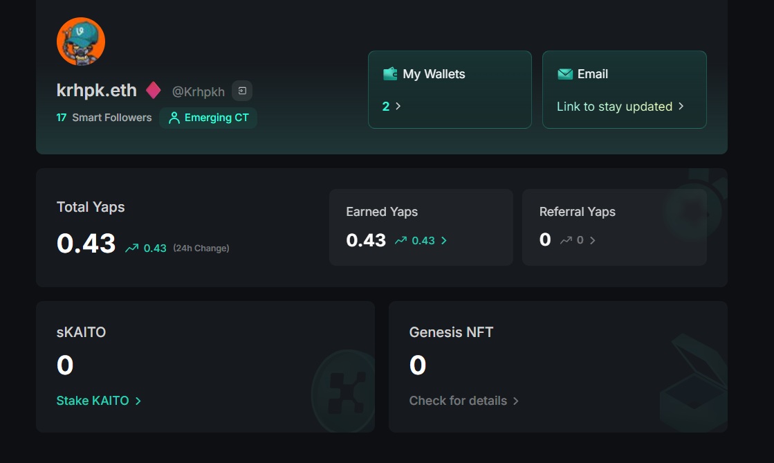gVADER,
Today two things happened in my life with $VADER and <a href="/virtuals_io/">Virtuals Protocol</a> .
The first one is not so good. I don’t really know why, maybe my yapping yesterday was not good enough or maybe it’s some kind of ban. I didn’t get any points for yapping $VADER, only for staking.

The
