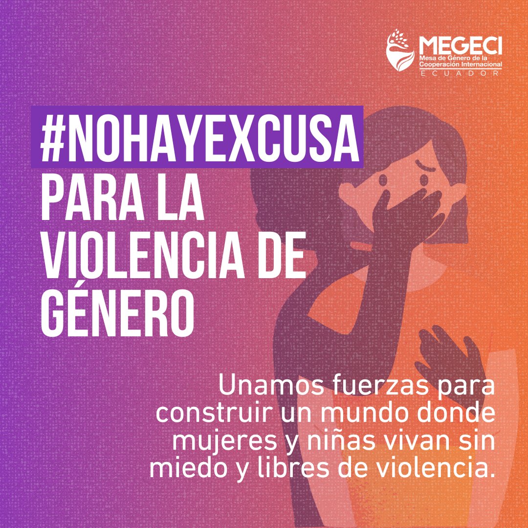 #DíaNaranja 🧡

 #NoHayExcusa para la violencia de género.

Desde la @MEGECI_Ec trabajamos por una cooperación que prevenga, proteja y garantice justicia para todas.

#NiUnaMenos #MEGECIEc 🇪🇨