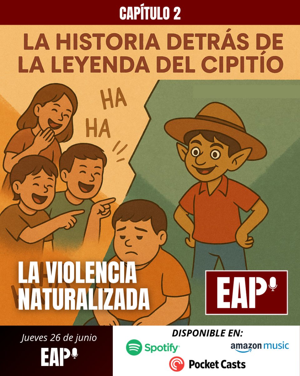 agendaradio's tweet photo. 🔊 ¡CAPÍTULO 2! Jueves 26/6
"La Historia detrás de la Leyenda del Cipitío" 🇸🇻

¿Mito o reflejo de violencias reales? Descubrimos el relato de un joven y el bullying que enfrentó.

🎧 Spotify | Amazon Music | Pocket Casts

#ViolenciaNaturalizada #EnAgendaPodcast #LaVozSilenciosa https://t.co/4fq2U31VNb