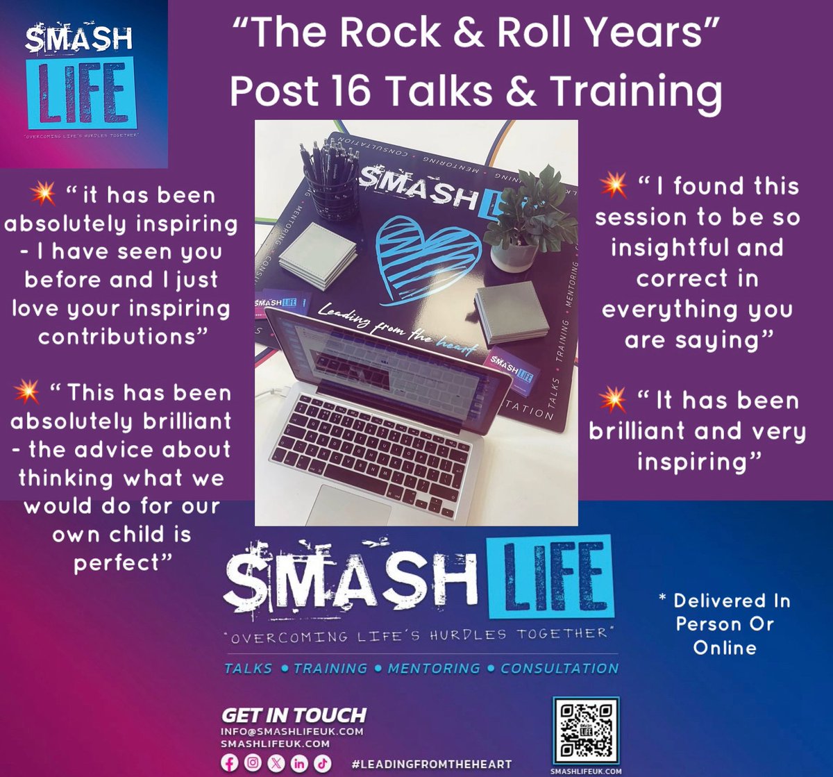 💥Smash Life💥

A great afternoon delivering our REAL post 16 talk - training to Worcester council practitioners 

We can’t wait to work further with Worcester virtual school delivering our post 16 “smashing life into independence” project

💙🫶🏼❤️