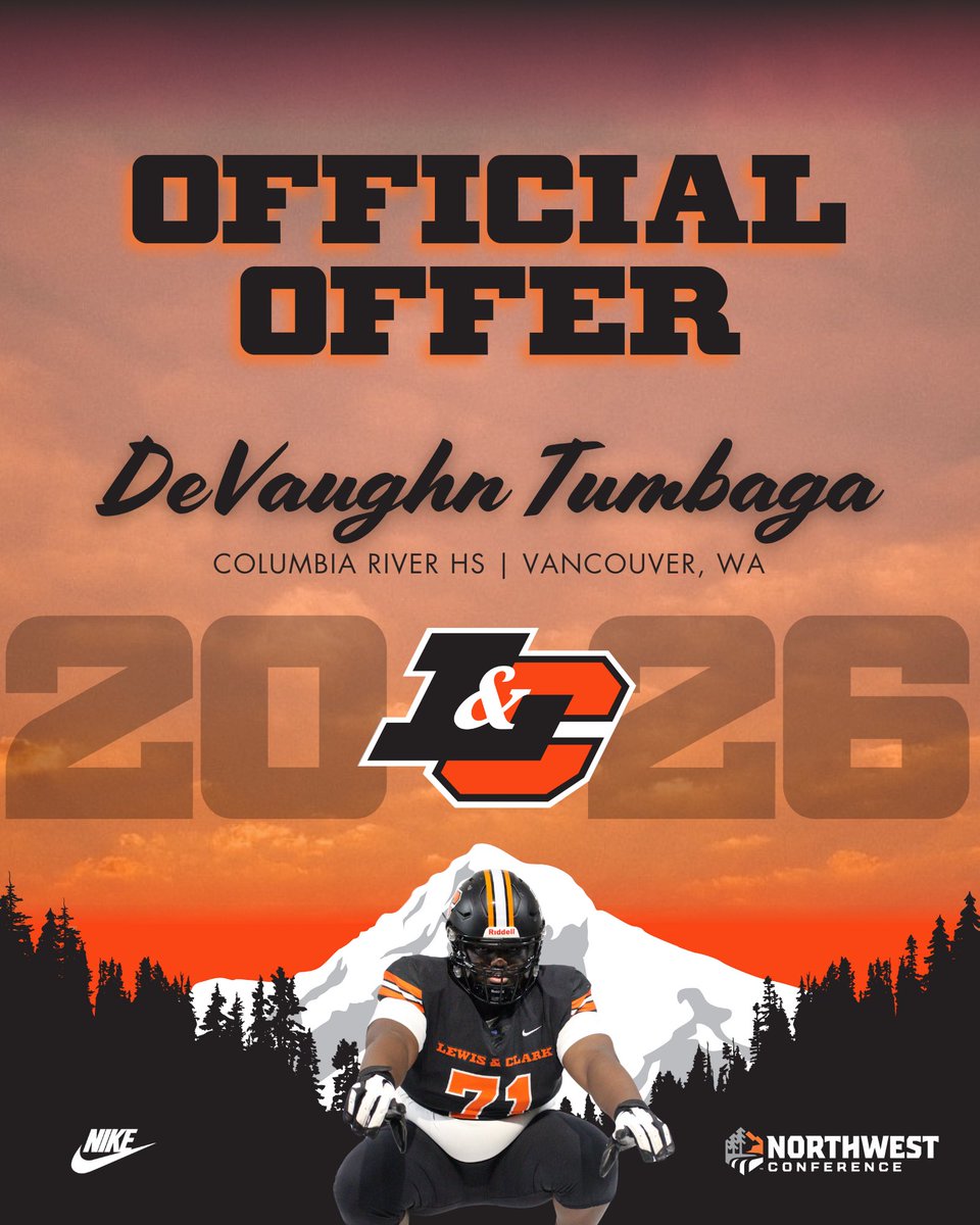 DeVaughn Tumbaga (@devaughntumbaga) on Twitter photo Blessed to receive my first offer from Lewis & Clark from coach reed! Thank you for the opportunity to play football at the next level! <a href="/spatmn/">Dewayne patterson</a> <a href="/lewisclarkfb/">Lewis & Clark Football</a> <a href="/football_river/">Columbia River Football</a> Blessed to receive my first offer from Lewis & Clark from coach reed! Thank you for the opportunity to play football at the next level! <a href="/spatmn/">Dewayne patterson</a> <a href="/lewisclarkfb/">Lewis & Clark Football</a> <a href="/football_river/">Columbia River Football</a>