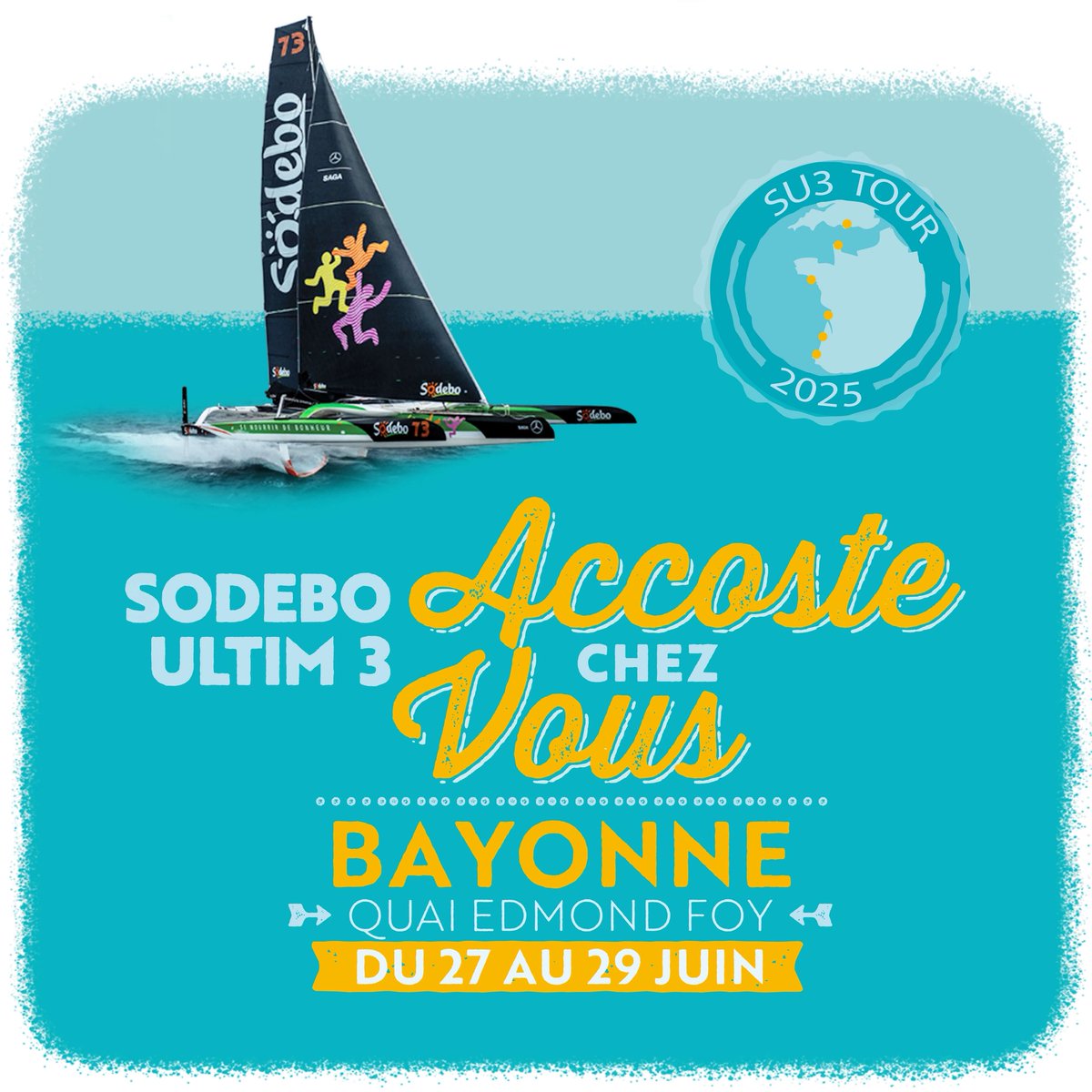 Sodebo Voile (@sodebo_voile) on Twitter photo 𝐒𝐨𝐝𝐞𝐛𝐨 𝐔𝐥𝐭𝐢𝐦 𝟑 𝐚̀ 𝐁𝐚𝐲𝐨𝐧𝐧𝐞 𝐜𝐞 𝐰𝐞𝐞𝐤-𝐞𝐧𝐝 🔥
📍 Quai Edmond Foy – 27 au 29 juin
⛵ Visites gratuites avec l’équipe <a href="/Sodebo_Voile/">Sodebo Voile</a>
👉 Inscriptions sur place à partir du vendredi 27 juin
Toutes les infos 👉 swll.to/WMBg3 𝐒𝐨𝐝𝐞𝐛𝐨 𝐔𝐥𝐭𝐢𝐦 𝟑 𝐚̀ 𝐁𝐚𝐲𝐨𝐧𝐧𝐞 𝐜𝐞 𝐰𝐞𝐞𝐤-𝐞𝐧𝐝 🔥
📍 Quai Edmond Foy – 27 au 29 juin
⛵ Visites gratuites avec l’équipe <a href="/Sodebo_Voile/">Sodebo Voile</a>
👉 Inscriptions sur place à partir du vendredi 27 juin
Toutes les infos 👉 swll.to/WMBg3