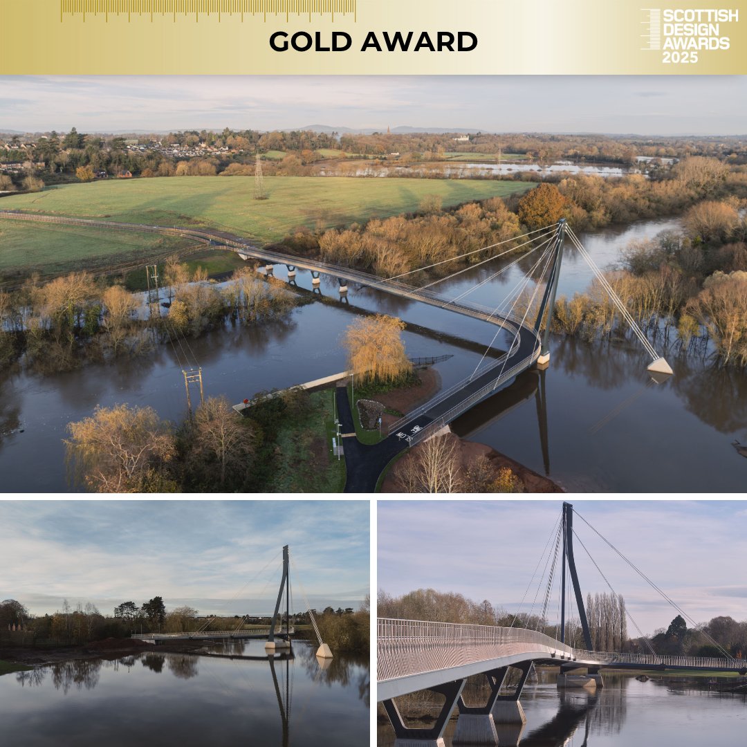 <a href="/moxonarchitects/">Moxon Architects</a> win a GOLD AWARD this year in the Public Realm/Landscaping category for the Kepax Footbridge, Congratulations! #scotdesign bit.ly/3FAhnoW