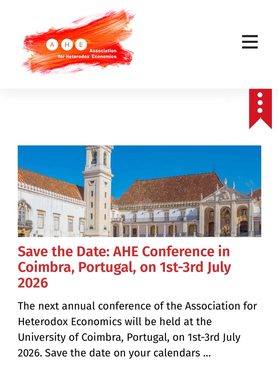 We’re still buzzing from last week’s conference, but you can already save the date for next year: <a href="/hetecon/">hetecon</a> AHE’s annual 2026 conference will take place at <a href="/UnivdeCoimbra/">Universidade de Coimbra</a> 🇵🇹 on the 1st-3rd July