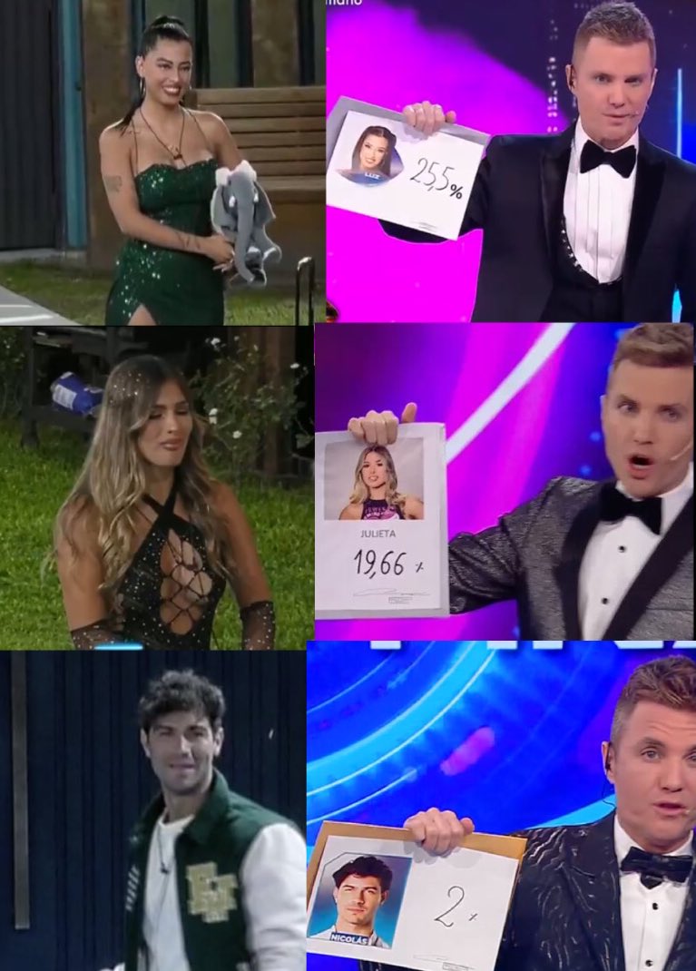 AHORA SI . Respeten los rangos 
 #granhermano