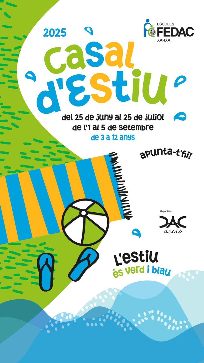 Ha arrencat el Casal FEDAC Xarxa i l’estiu ja respira aventura!
Dies plens de jocs, amics, rialles i alguna sorpresa refrescant.
Cada dia és un repte nou per descobrir, imaginar i passar-ho d’allò més bé.
T’hi apuntes?