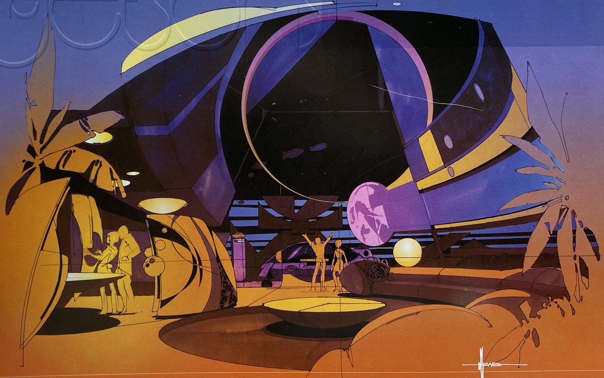 Concept art by Syd Mead for a proposed but never made live action version of The Jetsons.