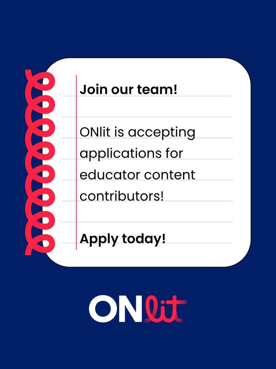 We're currently accepting applications from Ontario educators to join our contributor team!

Are you interested in developing resources and supports for the 2023 Language Curriculum?

Get in touch - we'd love to hear from you!

form.jotform.com/251533481329255