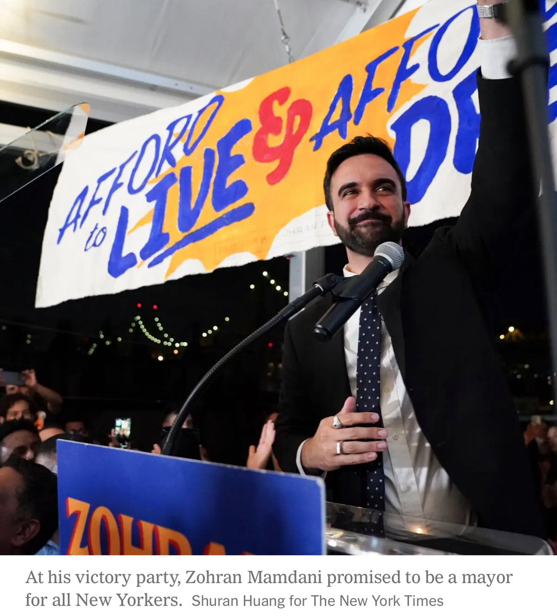 The NYT announces that Zohran Mamdani “stuns” in New York Mayoral Primary just days after its Editorial Board advised New Yorkers to vote for anyone except Mamdani.