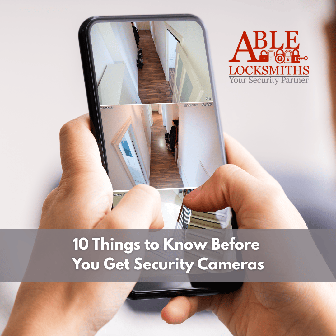 AbleLocksmiths's tweet photo. If you want security cameras, we've got you. But read our blog first: https://t.co/iUohE80S5U https://t.co/Ji2SbPVaMo