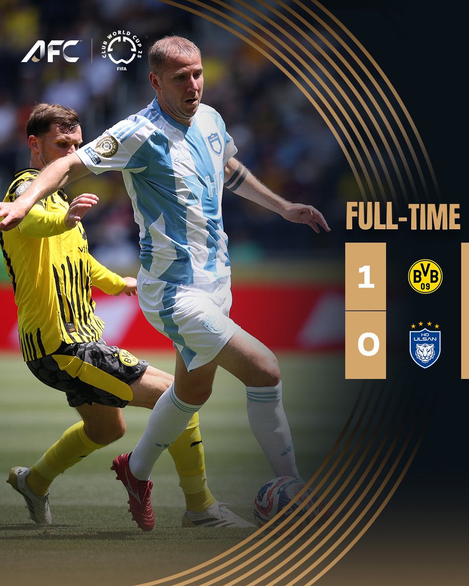 theAFCCL_ar's tweet image. نهاية المباراة | 🇩🇪 بوروسيا دورتموند 1️⃣-0️⃣ أولسان هيونداي 🇰🇷
أولسان يختتم مشواره في كأس العالم للأندية بالخسارة بهدف أمام الفريق الألماني