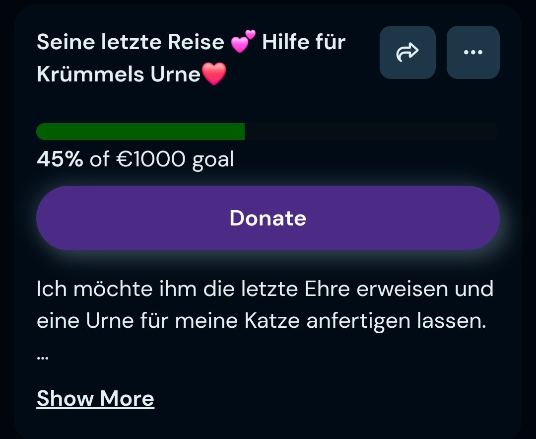 1 TAG VORBEI😭🙏🏻

Wir haben fast 9h gestreamt 😳
Davon erstmal 5h gezeichnet ja moin 🫡 wir sind jz schon bei 45% 😭💞 ich hätte niemals gedacht das ich fast zur Hälfte komme oder überhaupt 1% reinkommt vielen Danki!🥹❤️ 

Goal wird dann nochmal richtig angepasst sobald ich die