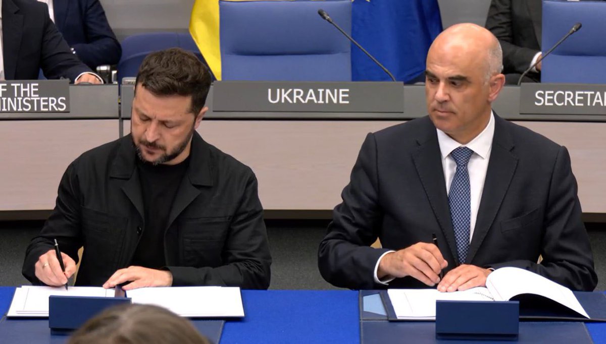 President Zelenskyy signed an agreement with the Council of Europe to establish a Special Tribunal against russia.