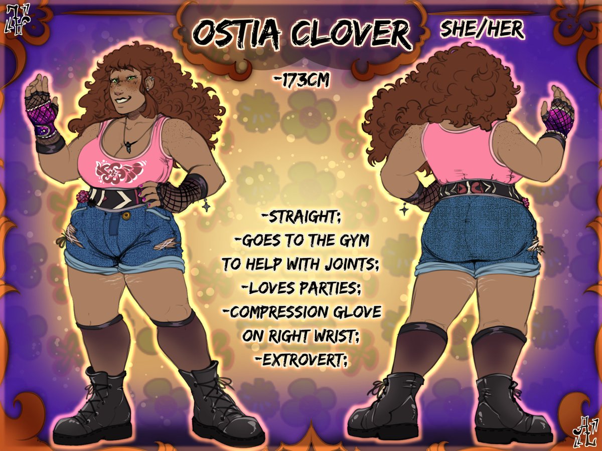 FINALLY FINISHED HER REF
Wow Angel designs a human OC???
This is Ostia, she's the girlfriend of one of my demons
I'm super proud of this 

#OC #referencesheet #woman